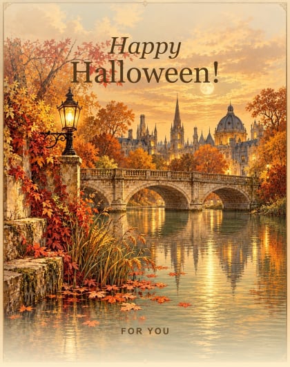 By lanternlight (Harvest gold), Oxford Halloween card